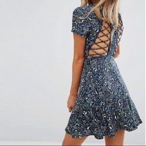 Floral and Fauna Boohoo Mini Dress